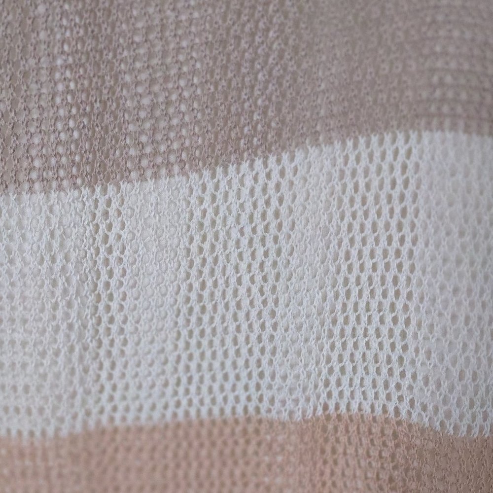 ZARA Womens Stripped Knit Mesh Dress Tunic Tie Back - SMALL - Picture 10 of 10